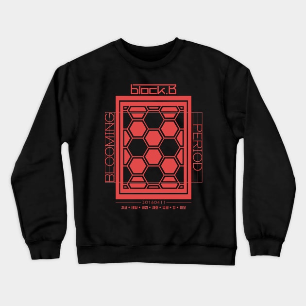 Block B - Blooming Period v2 - Red Crewneck Sweatshirt by JO_D_D